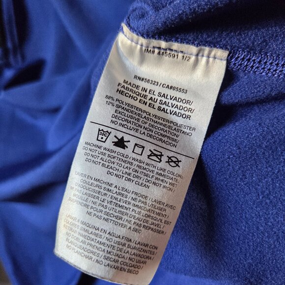 EUC NIKE PRO DRI FIT BLUE HALF ZIP MOCK NECK LONGSLEEVES LIGHT SWEATER SIZE L - Picture 14 of 16